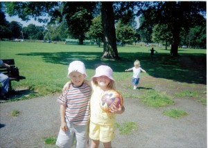 Joe and Gemma in the park